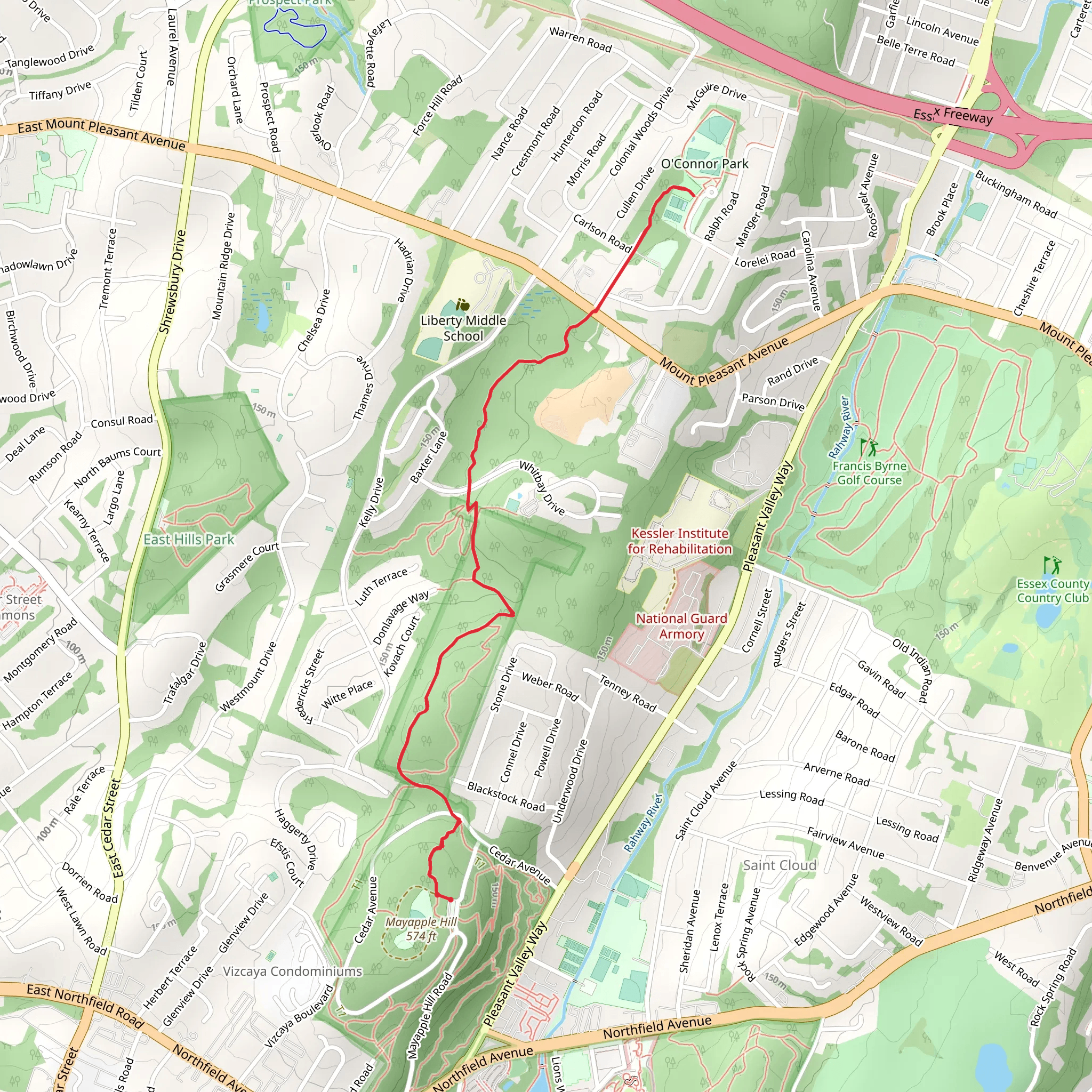 Lenape Trail - Mayapple Hill mobile static map