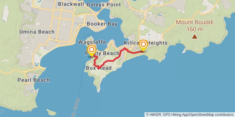 Bouddi Ridge and Coastal Walk spur 2 Map
