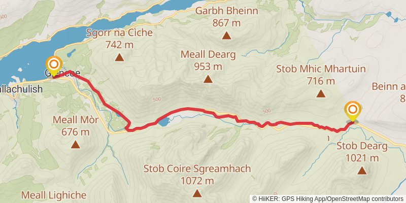 West Highland Way spur 1 Map