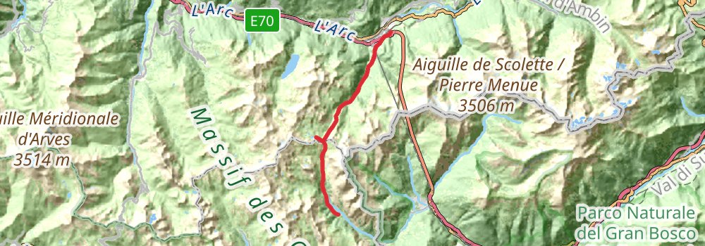 Via Alpina - Red Trail stage 107 Map