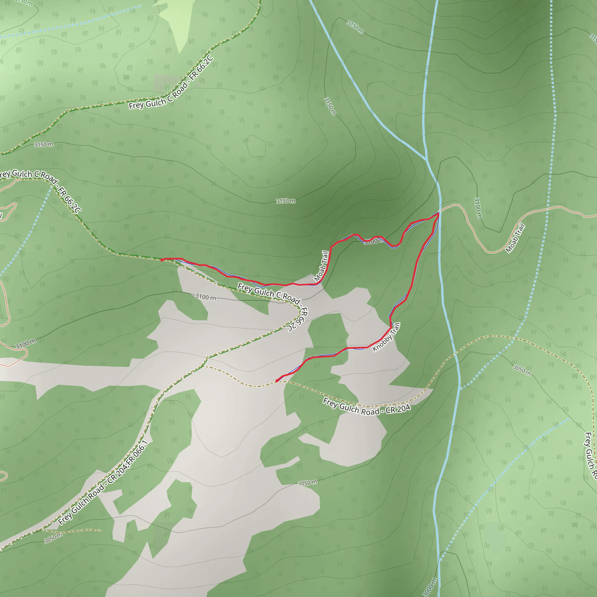 Knobby Trail mobile static map