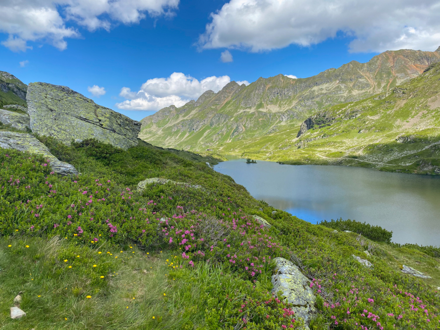 An image depicting the trail Rotmandlspitze Hike and its surrounding area.