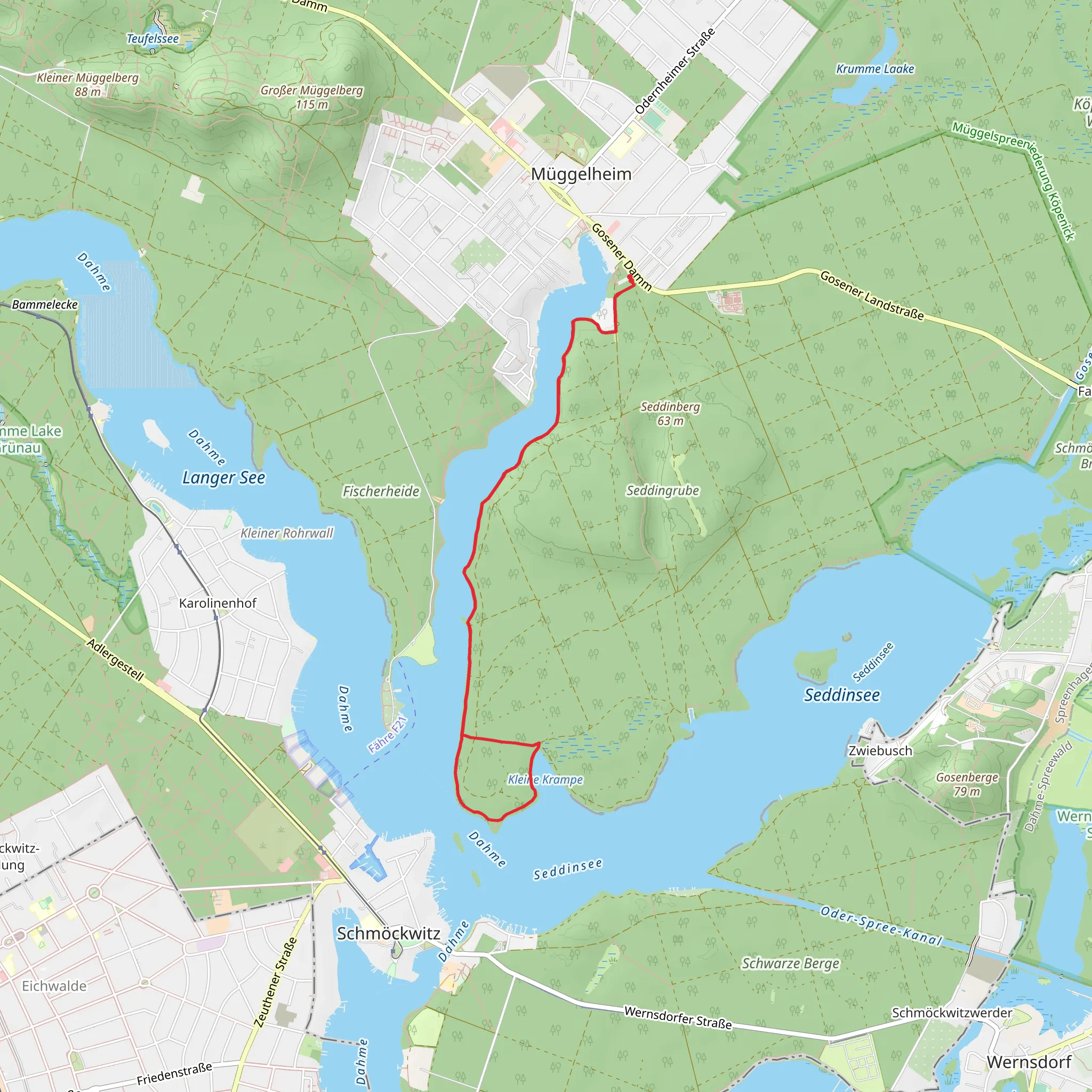 Windecke Loop via Grittewitz Wanderweg mobile static map