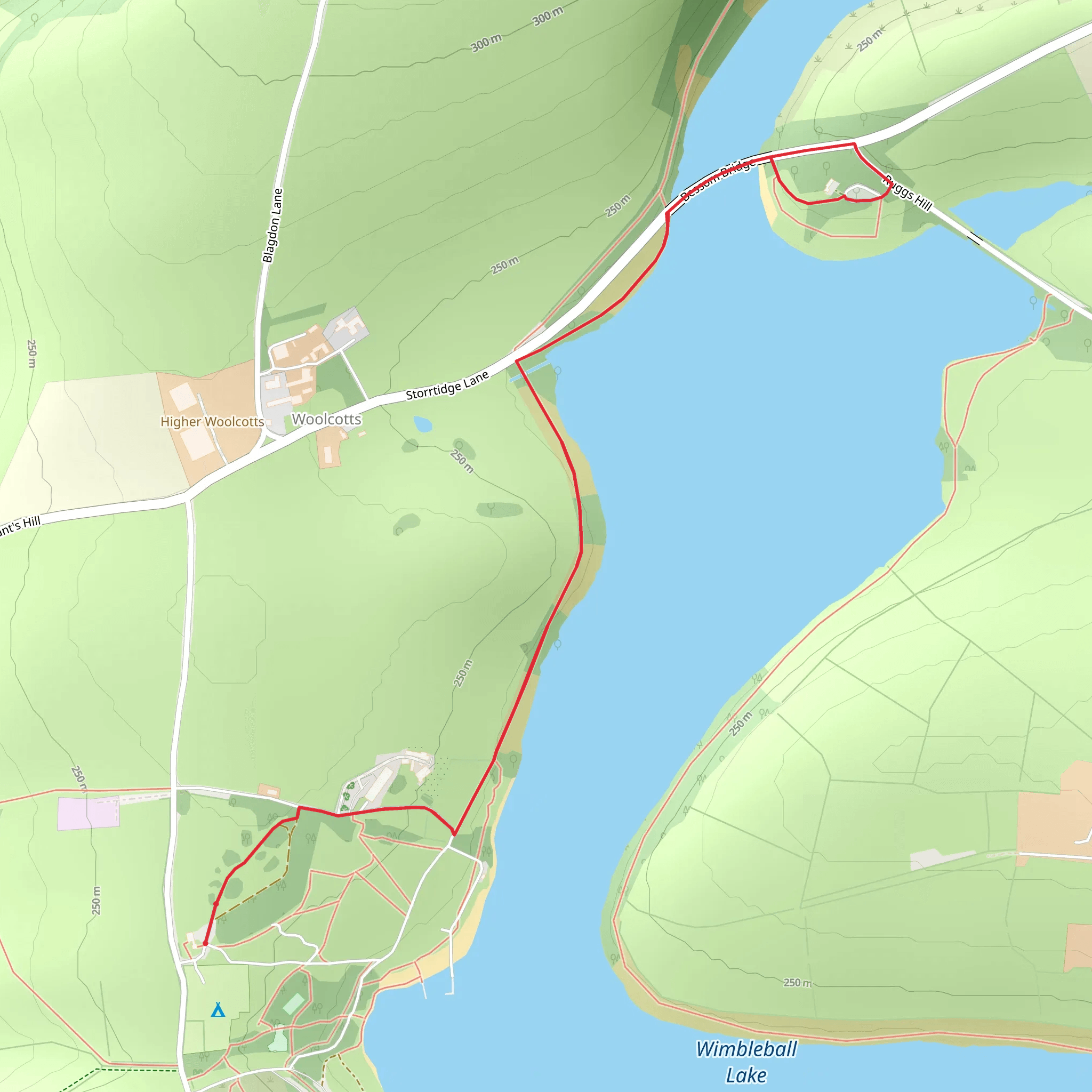 Wimbleball Trail 3 mobile static map
