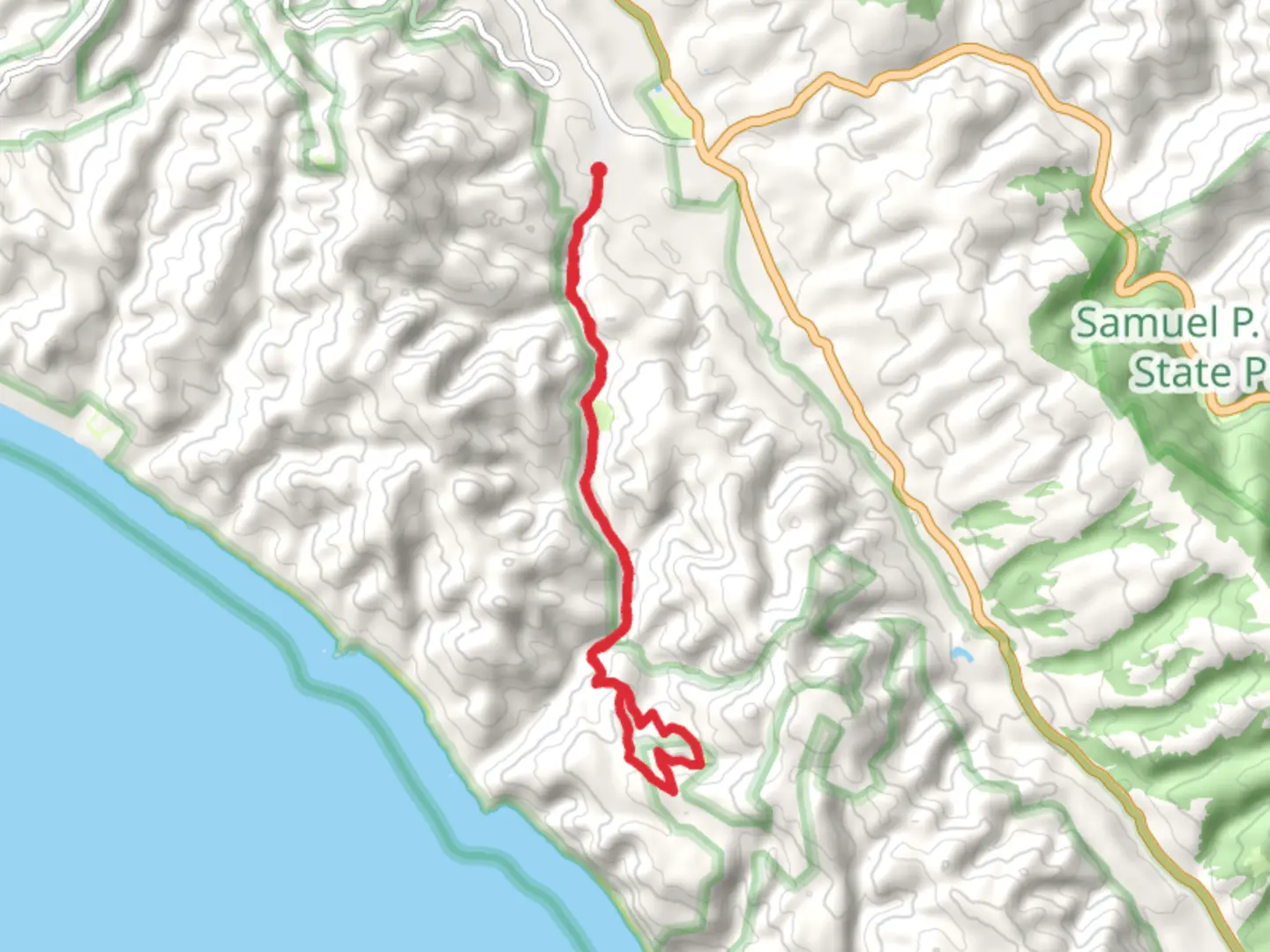 An image depicting the trail Bear Valley, Divide Meadow and Glen Camp Loop Trail and its surrounding area.