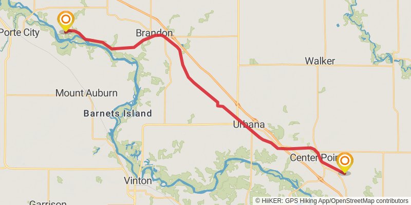 American Discovery Trail - North stage 27 Map