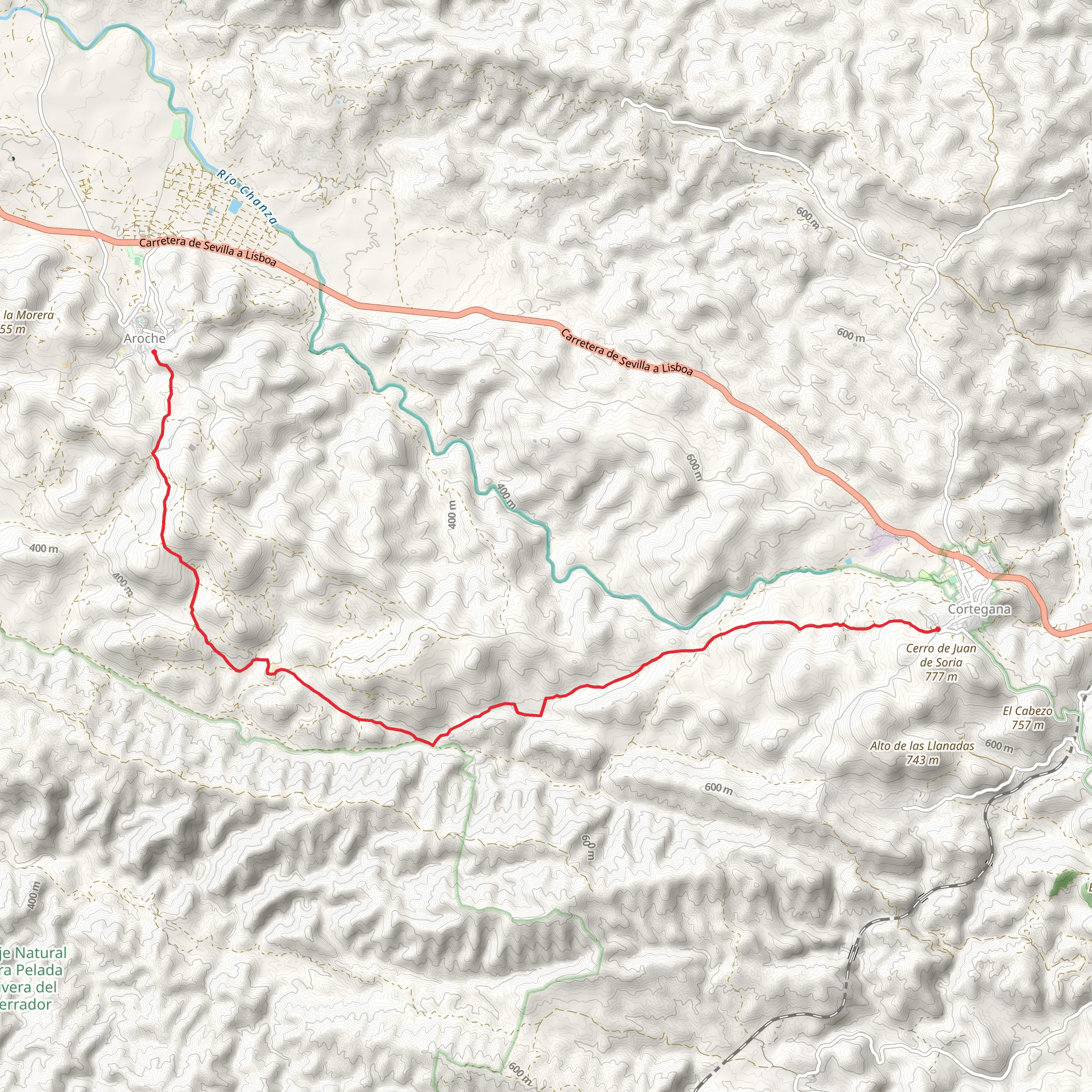 Cortegana - Aroche mobile static map