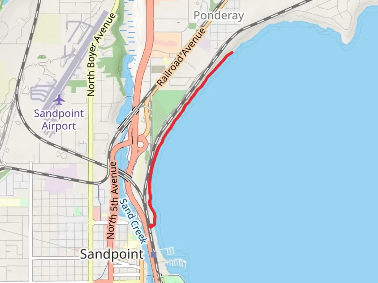 An image depicting the trail Pend d' Oreille Bay Trail and its surrounding area.