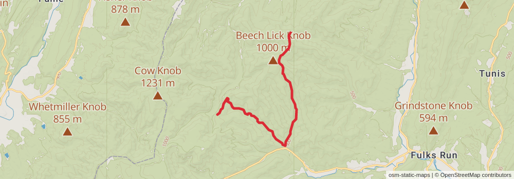 American Perimeter Trail - Southern Appalachian Primary stage 13 Map