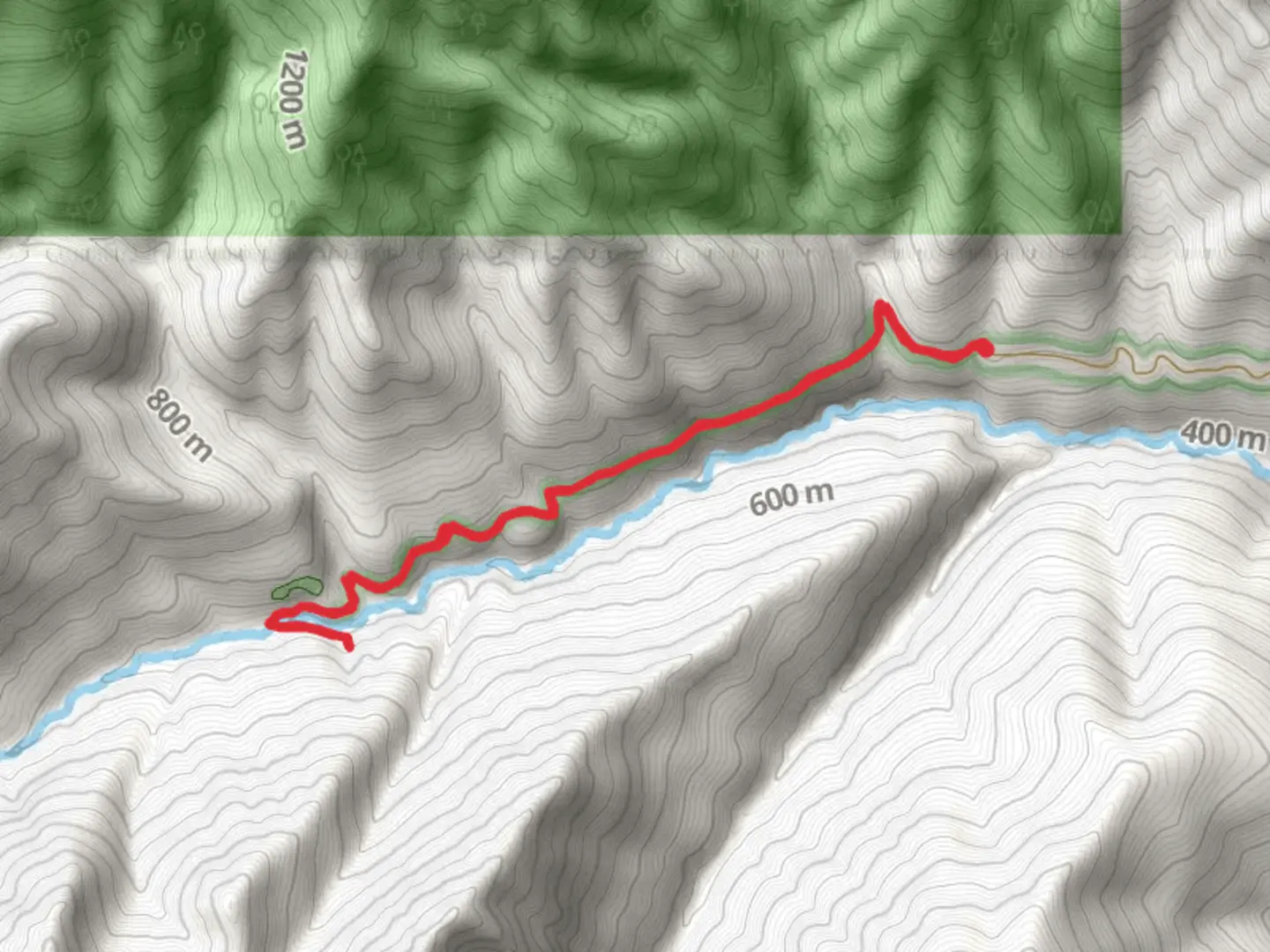 An image depicting the trail Olympic Hot Springs Trail and its surrounding area.