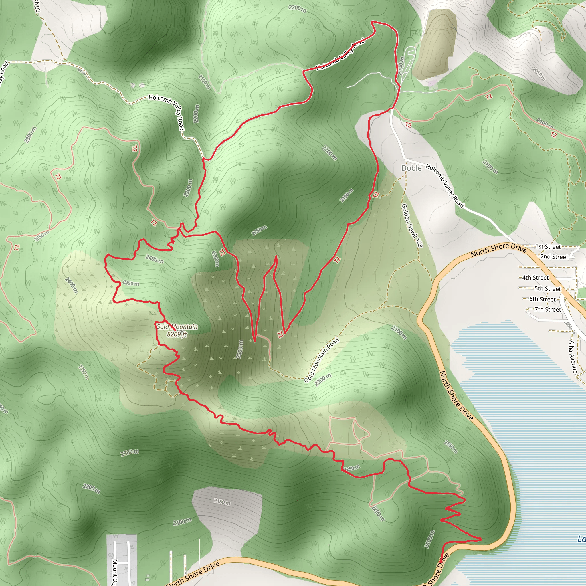 Gold Mountain and Pacific Crest National Scenic Trail Loop mobile static map