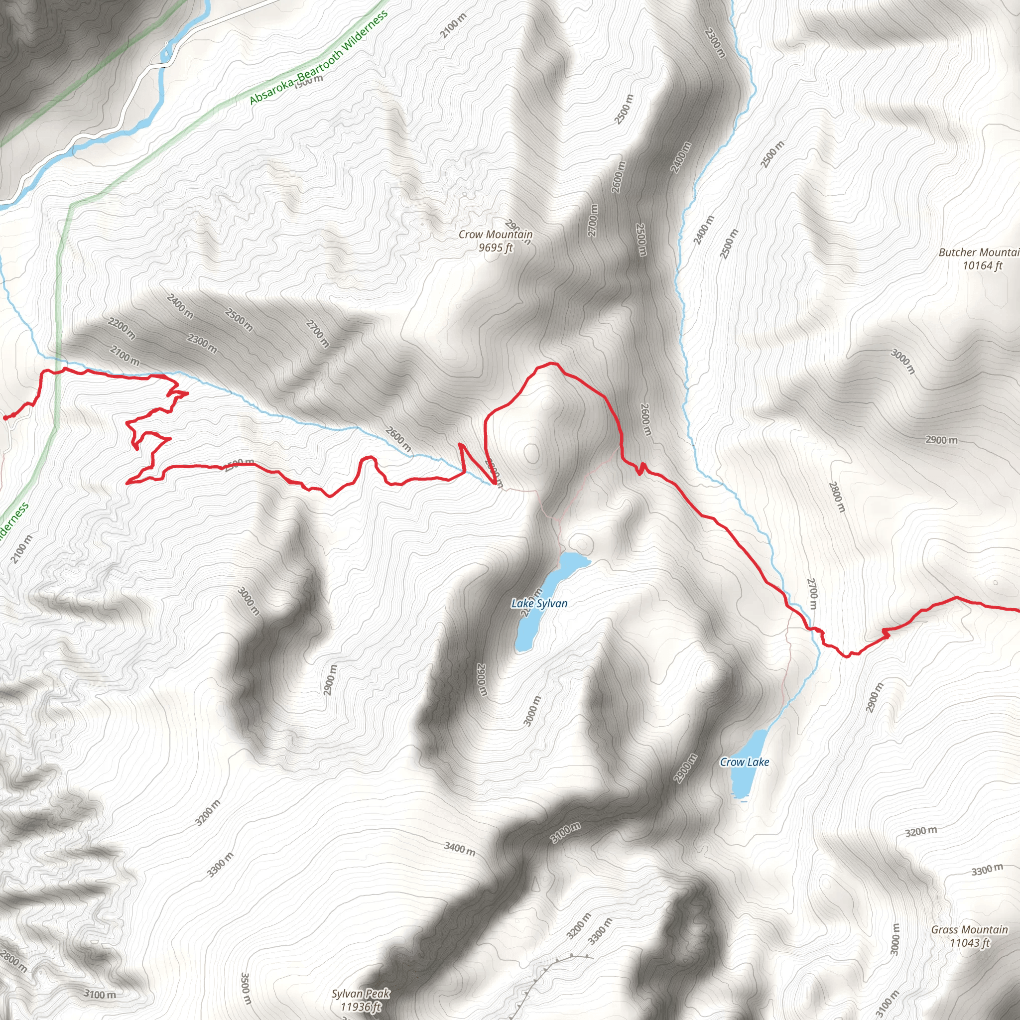 Spread Creek Trail mobile static map