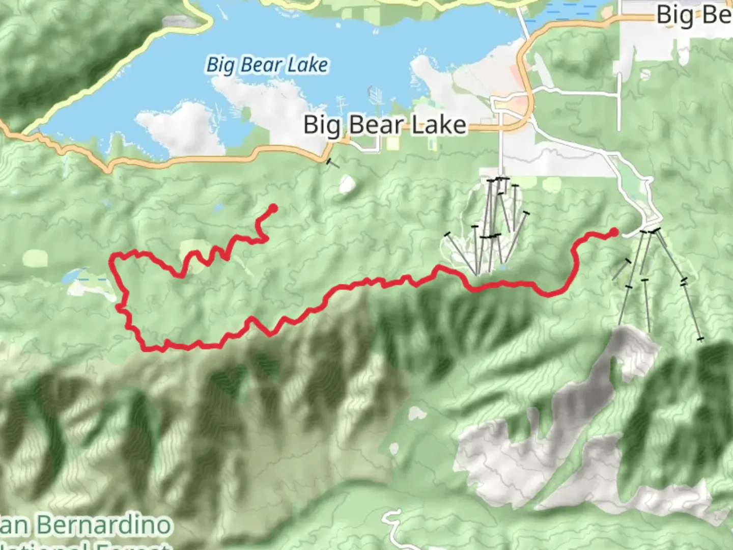 An image depicting the trail Skyline Drive and Mill Creek Road and its surrounding area.