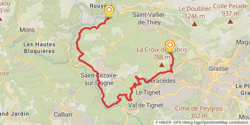 Route Napoléon alt 1 Map