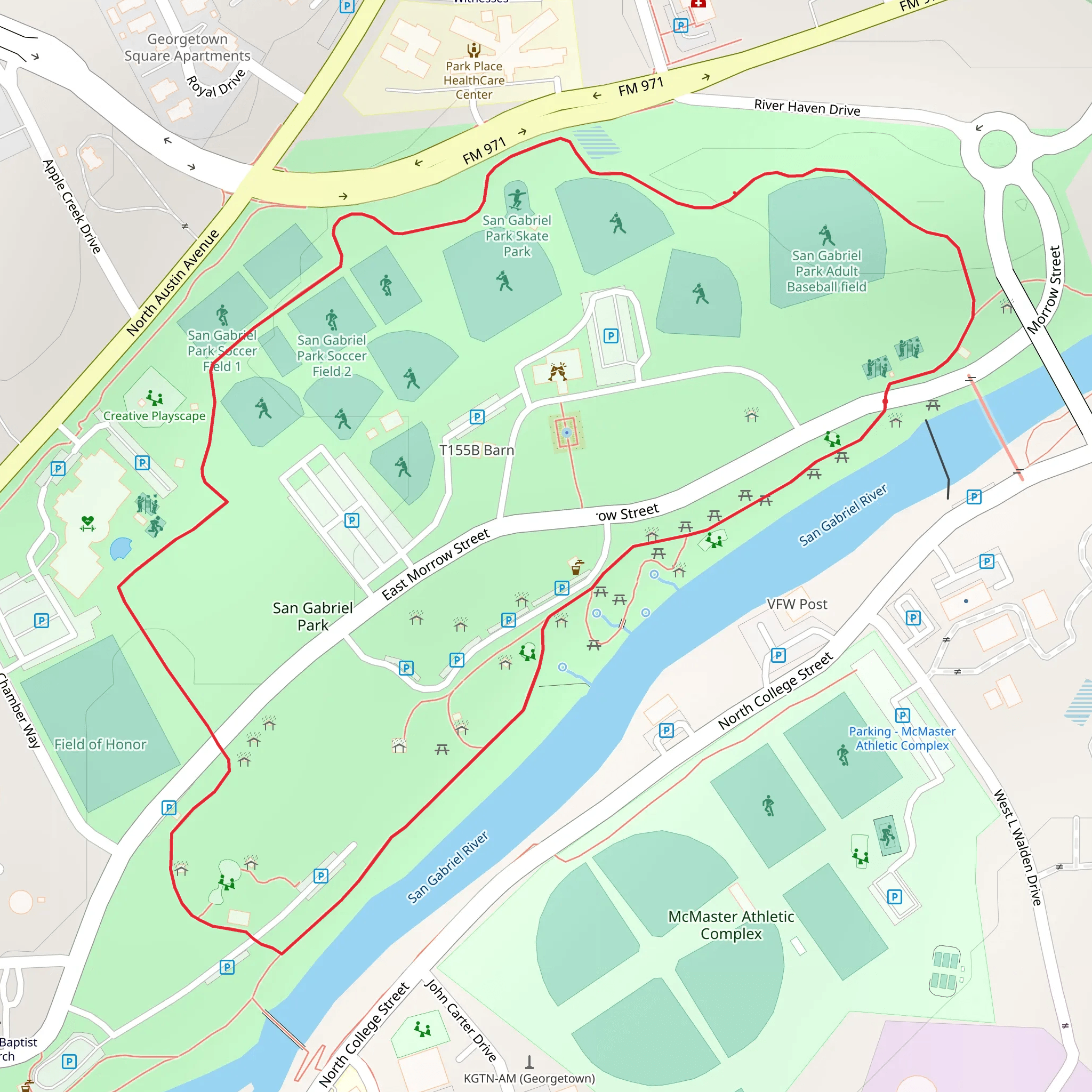 San Gabriel Park Loop mobile static map