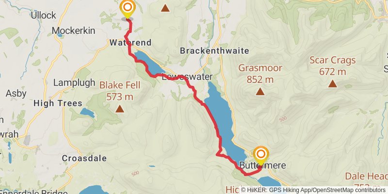 Wordsworth Memorial Way stage 16 Map