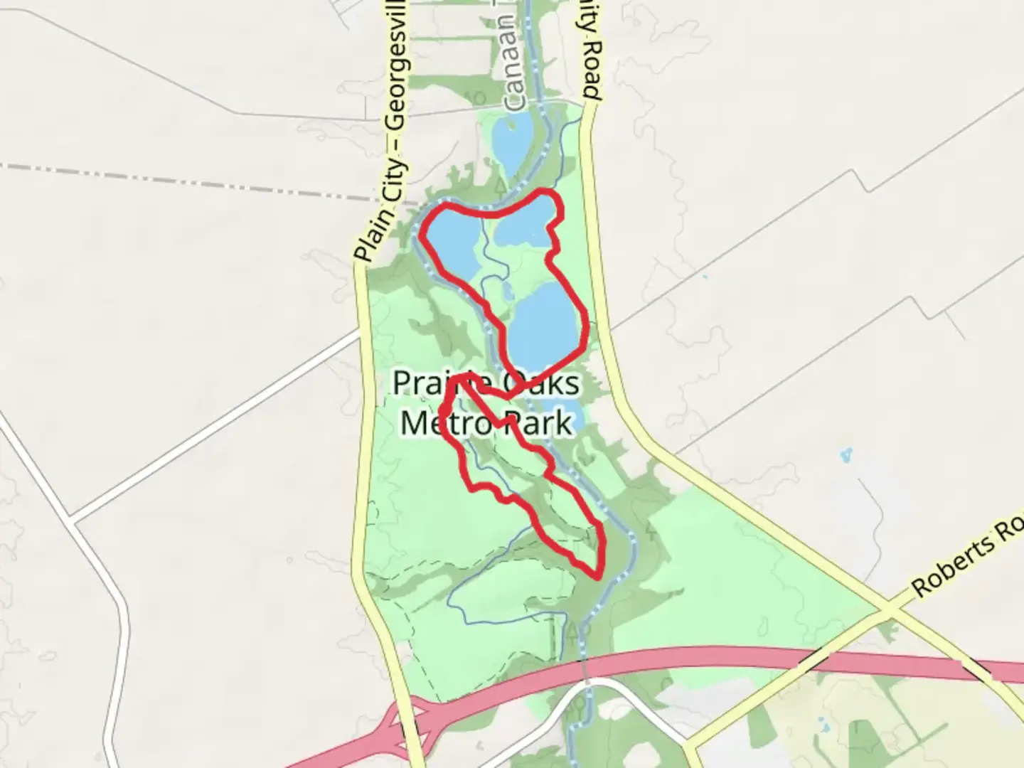 An image depicting the trail Bridle Trail and Coneflower Trail Loop and its surrounding area.