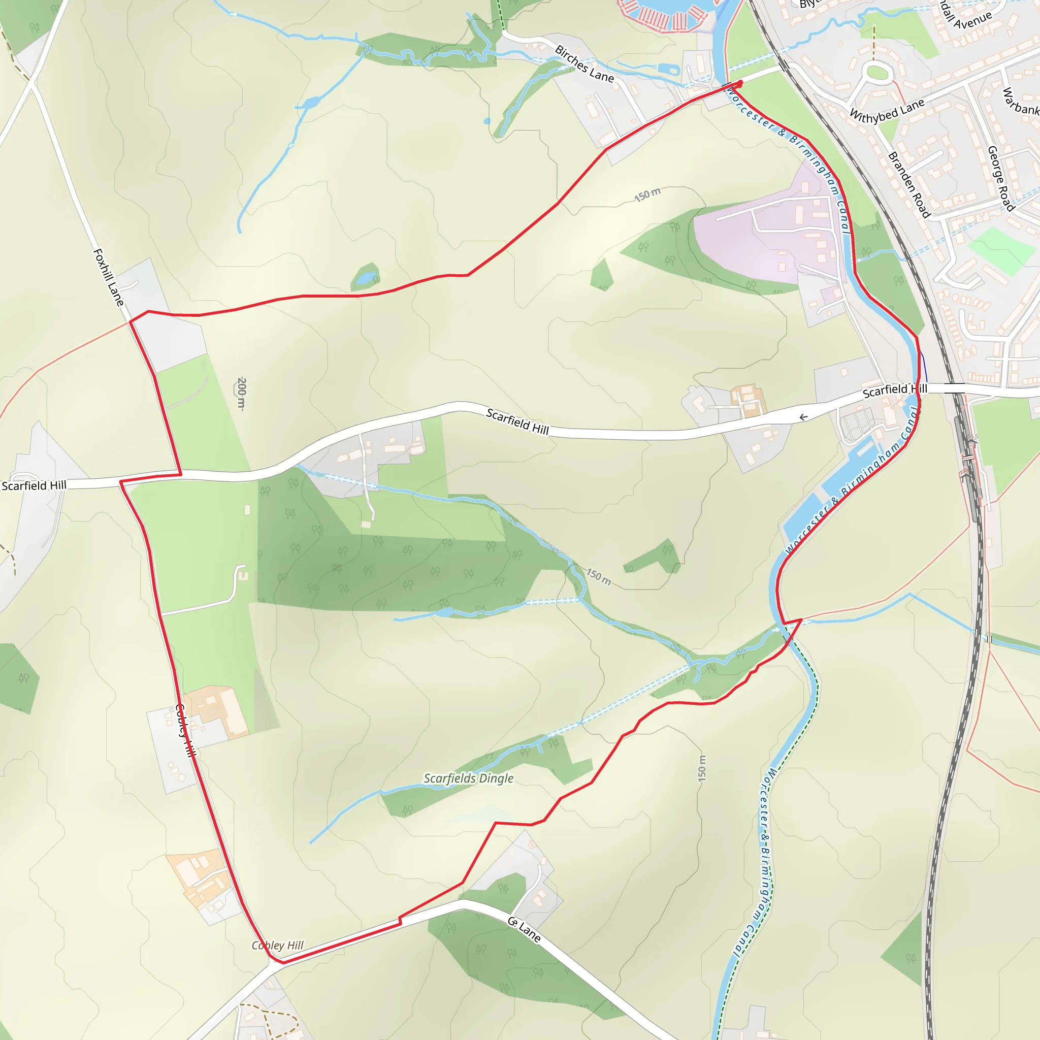 Alvechurch Loop mobile static map