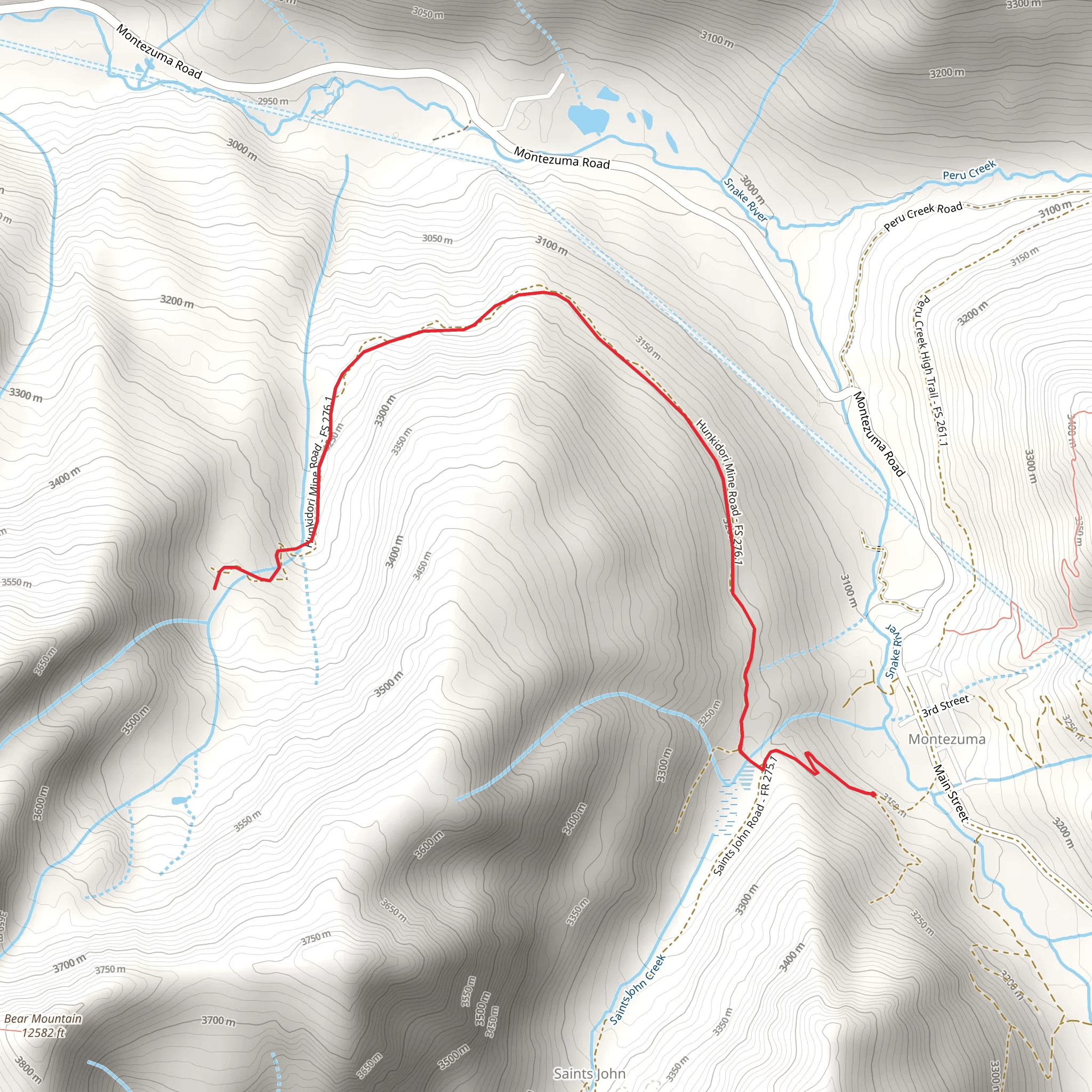 Sts John Road Hill Trail mobile static map