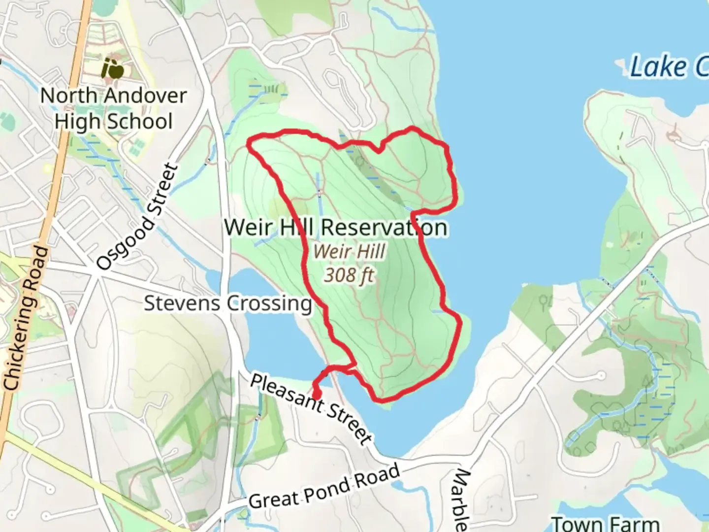 An image depicting the trail Stevens Pond - Yellow Loop and its surrounding area.