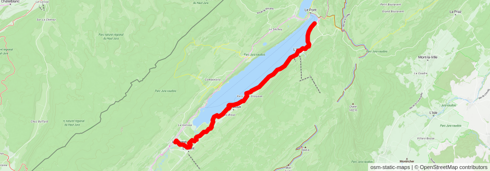 Tour du Lac de Joux stage 2 Map