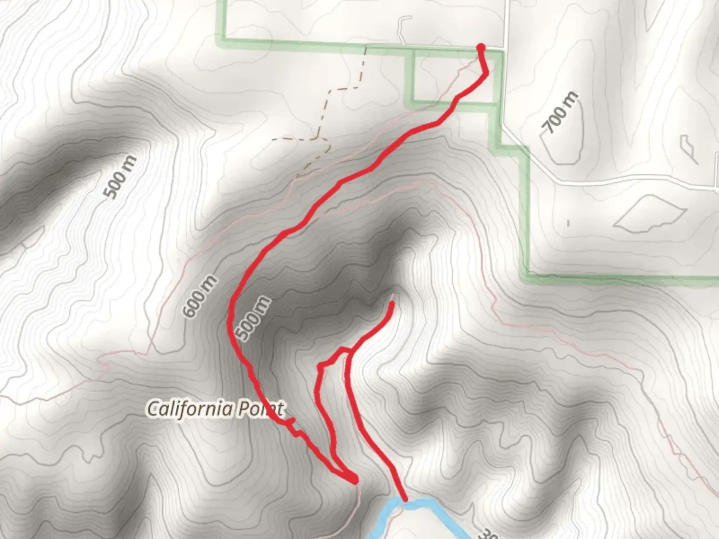 An image depicting the trail Comp and River to HH Trail and its surrounding area.
