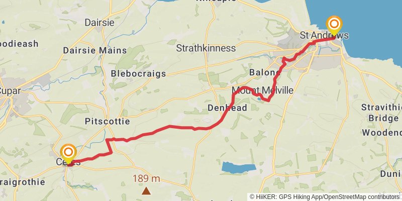 Fife Pilgrim Way stage 5 Map