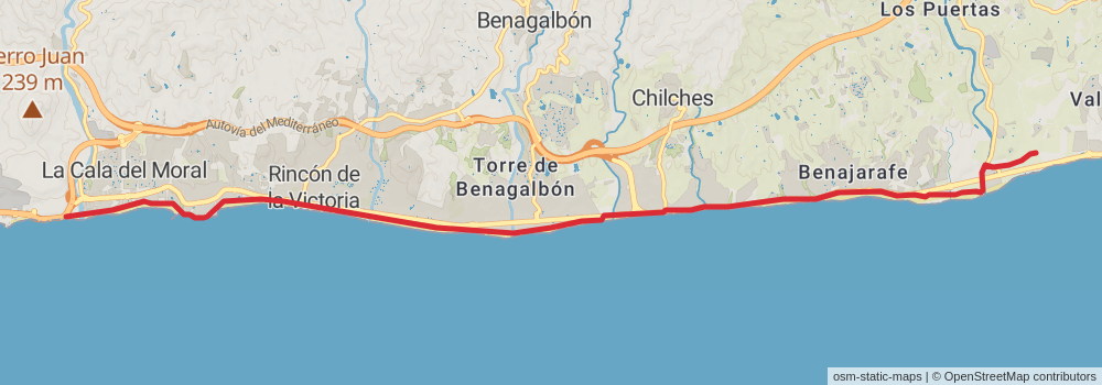 GR 249 Gran Senda de Málaga stage 2 Map