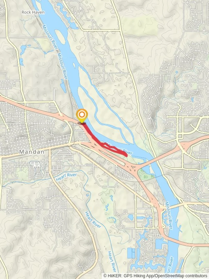 An image depicting the trail Missouri River Natural Area Loop and its surrounding area.