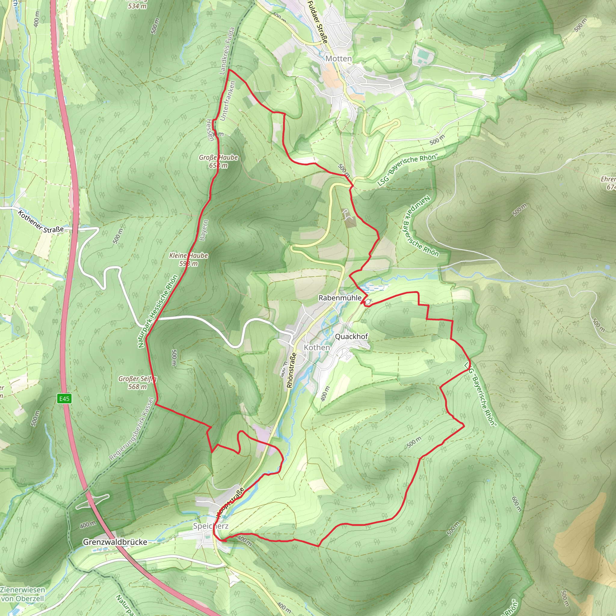 Speicherz Loop via Grobe Haube mobile static map