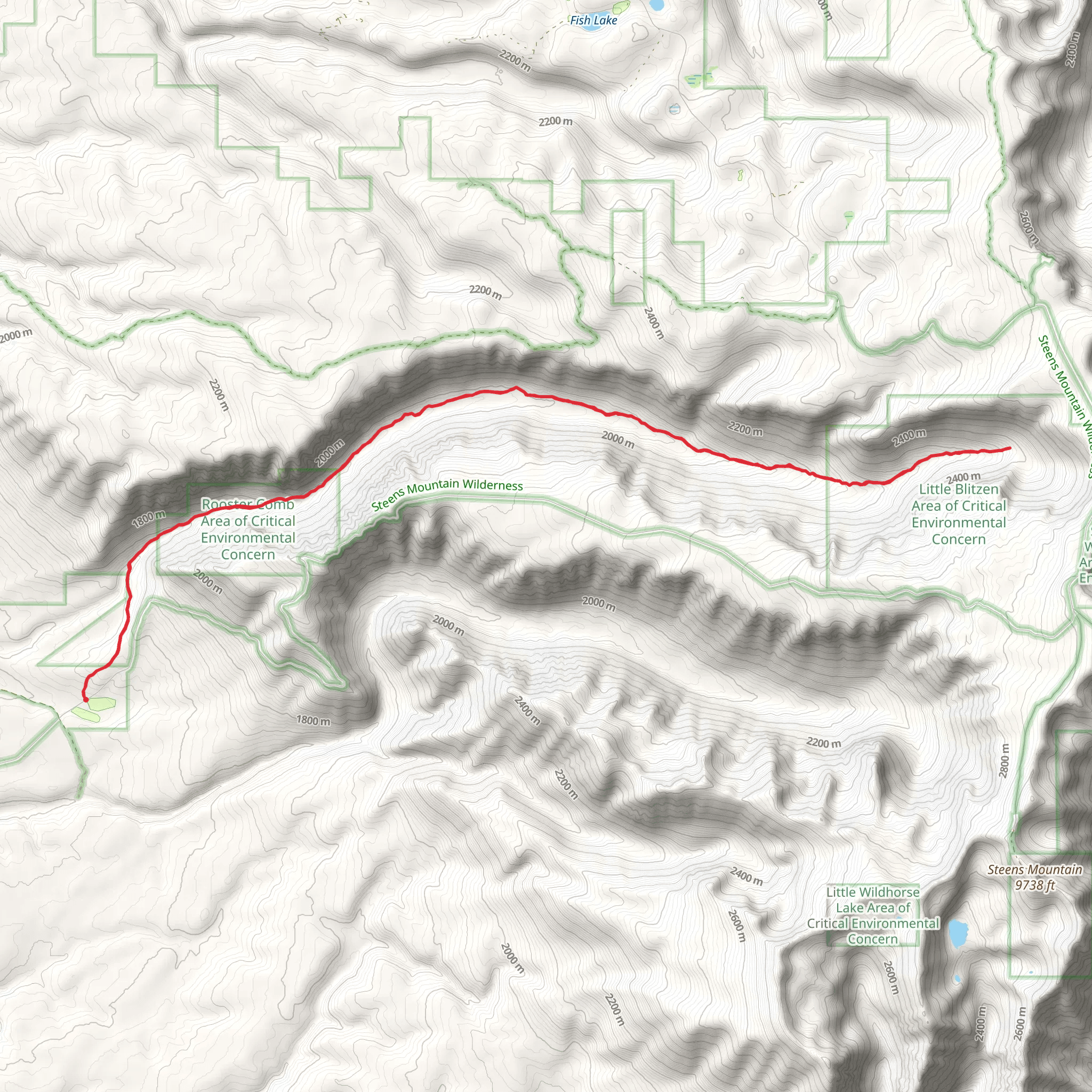Little Blitzen Trail mobile static map