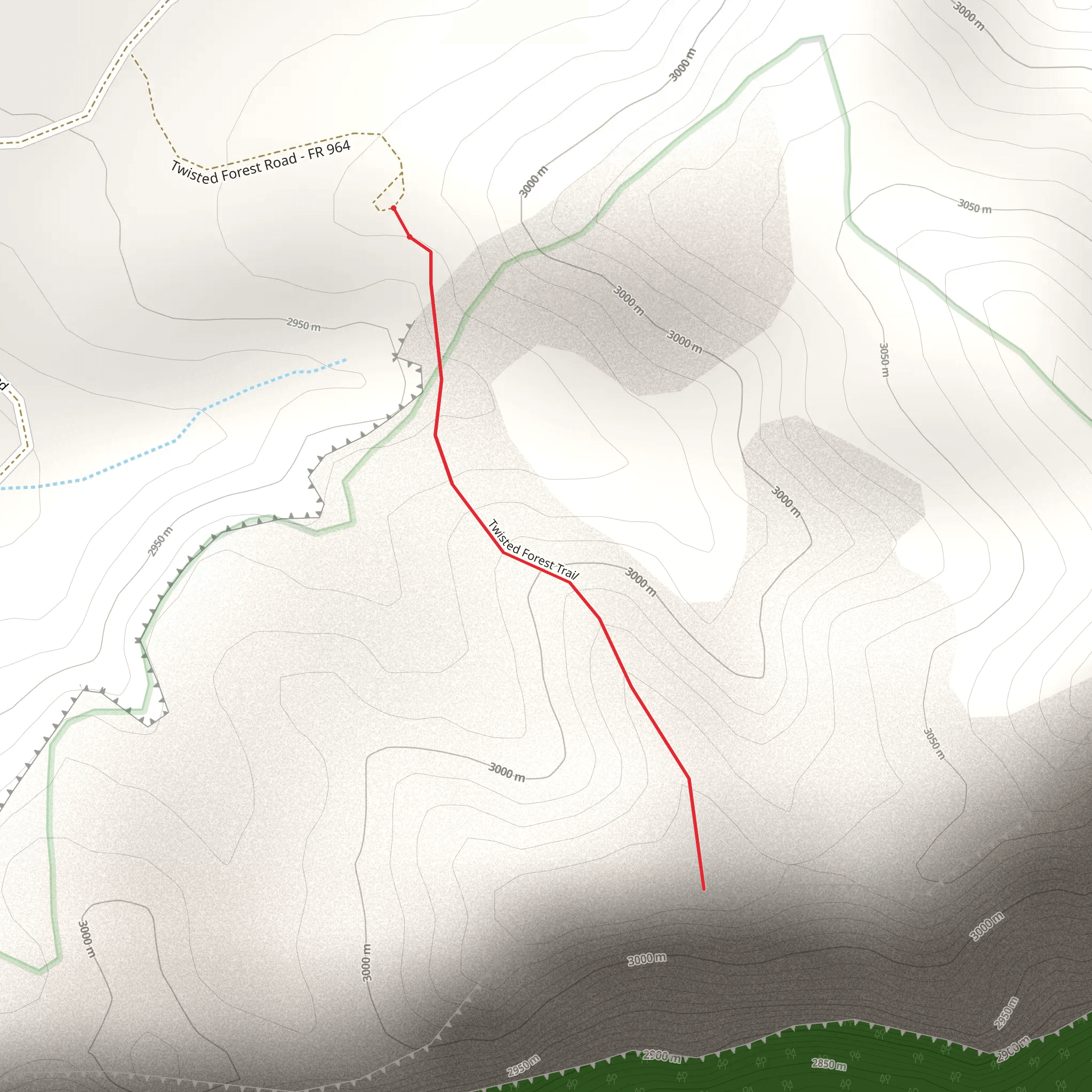 Twisted Forest Trail mobile static map