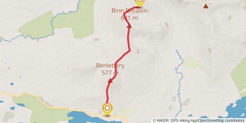 Binn Bhraoin Horseshoe stage 2 Map