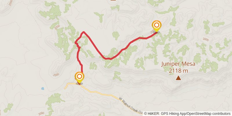 Oaks and Willows Trail stage 2 Map
