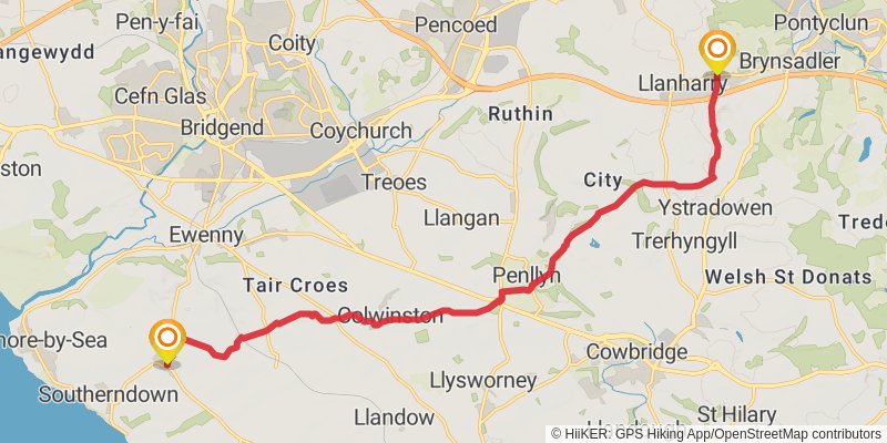 Valeways Millennium Heritage Trail stage 2 Map