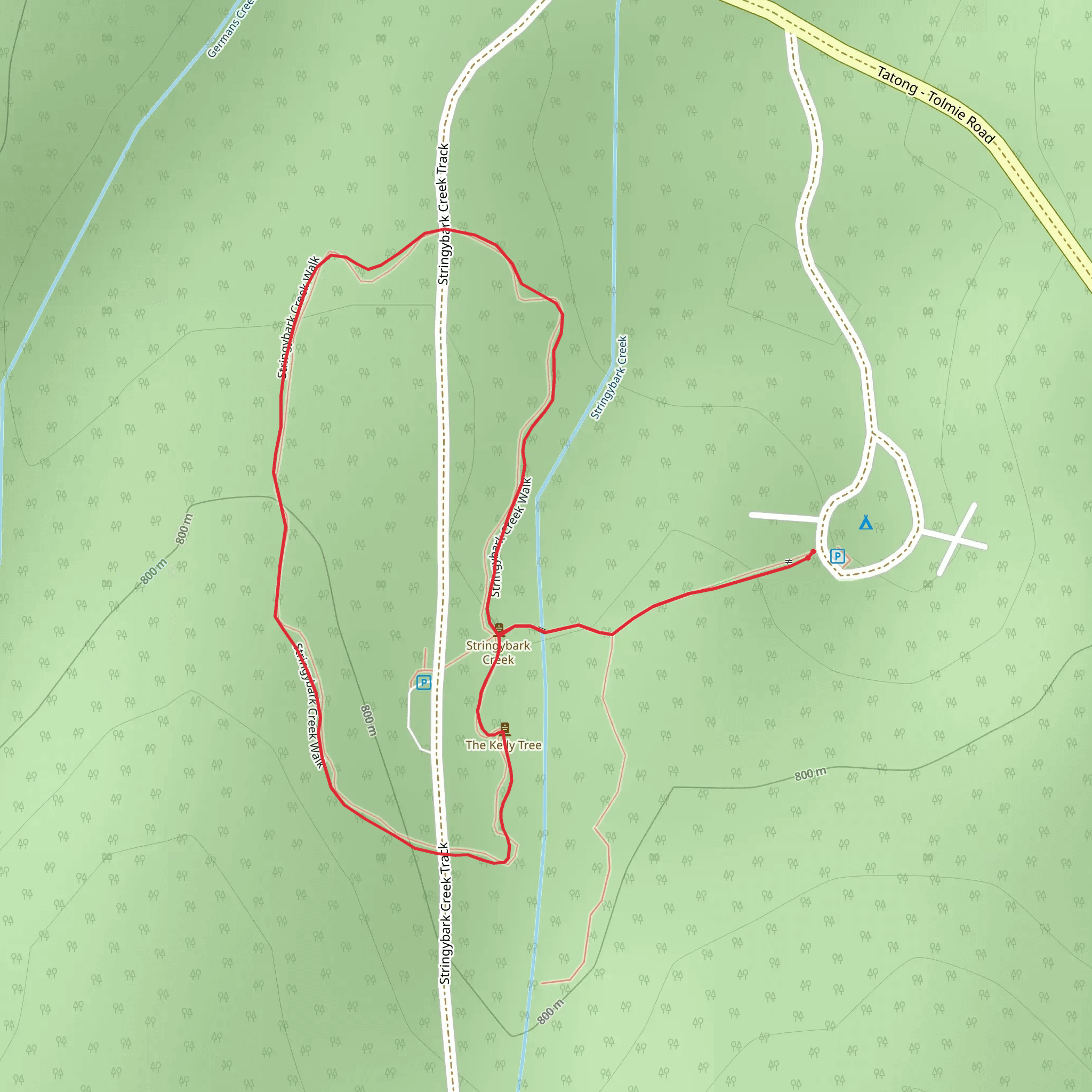 Stringybark Creek Historical Reserve Walk mobile static map
