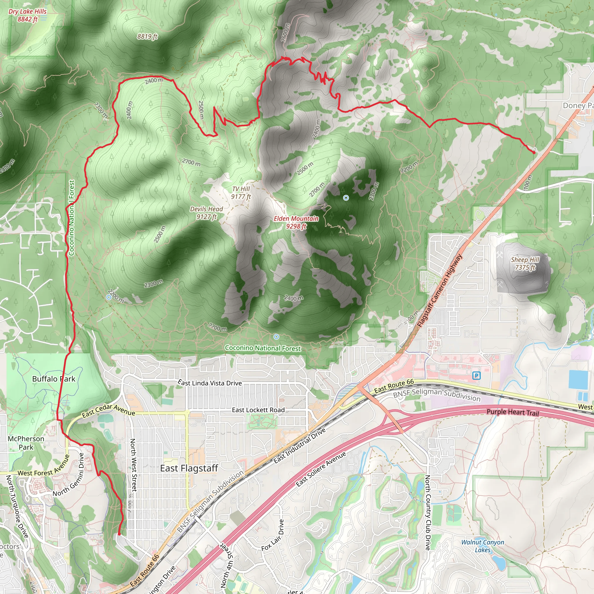 Heart Trail and Oldham Trail mobile static map
