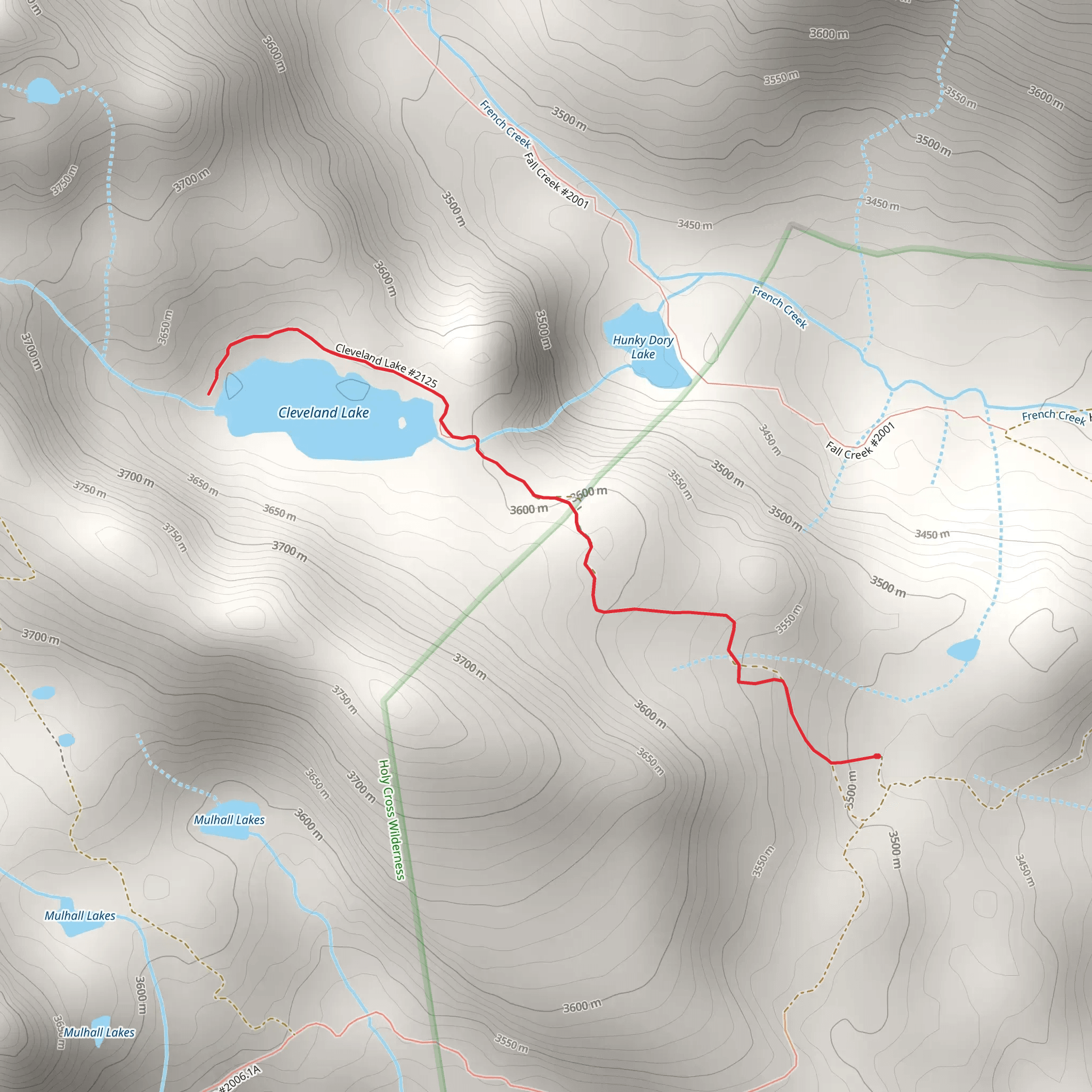 Cleveland Lake Trail mobile static map