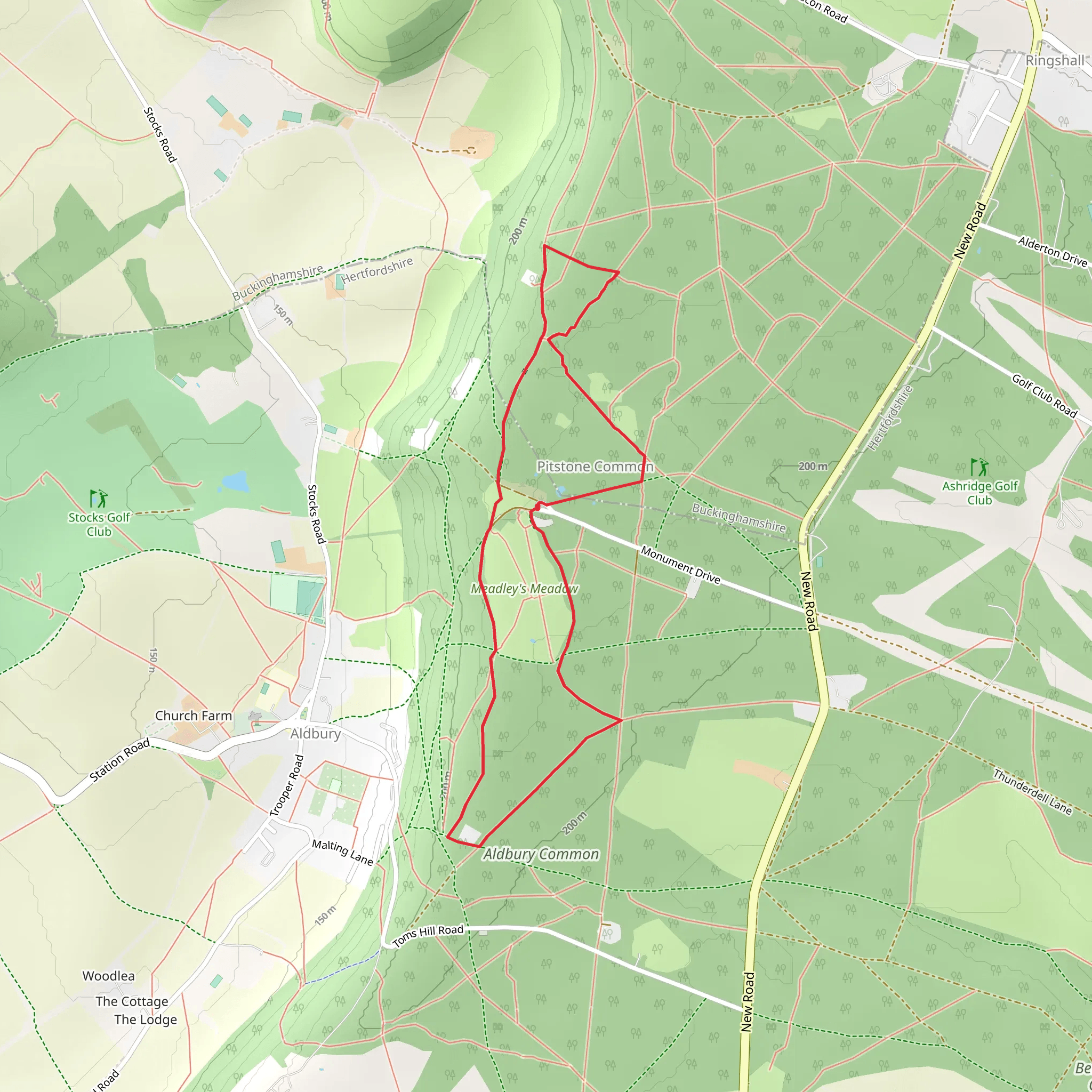 Ashridge Ancient Trees Walk mobile static map