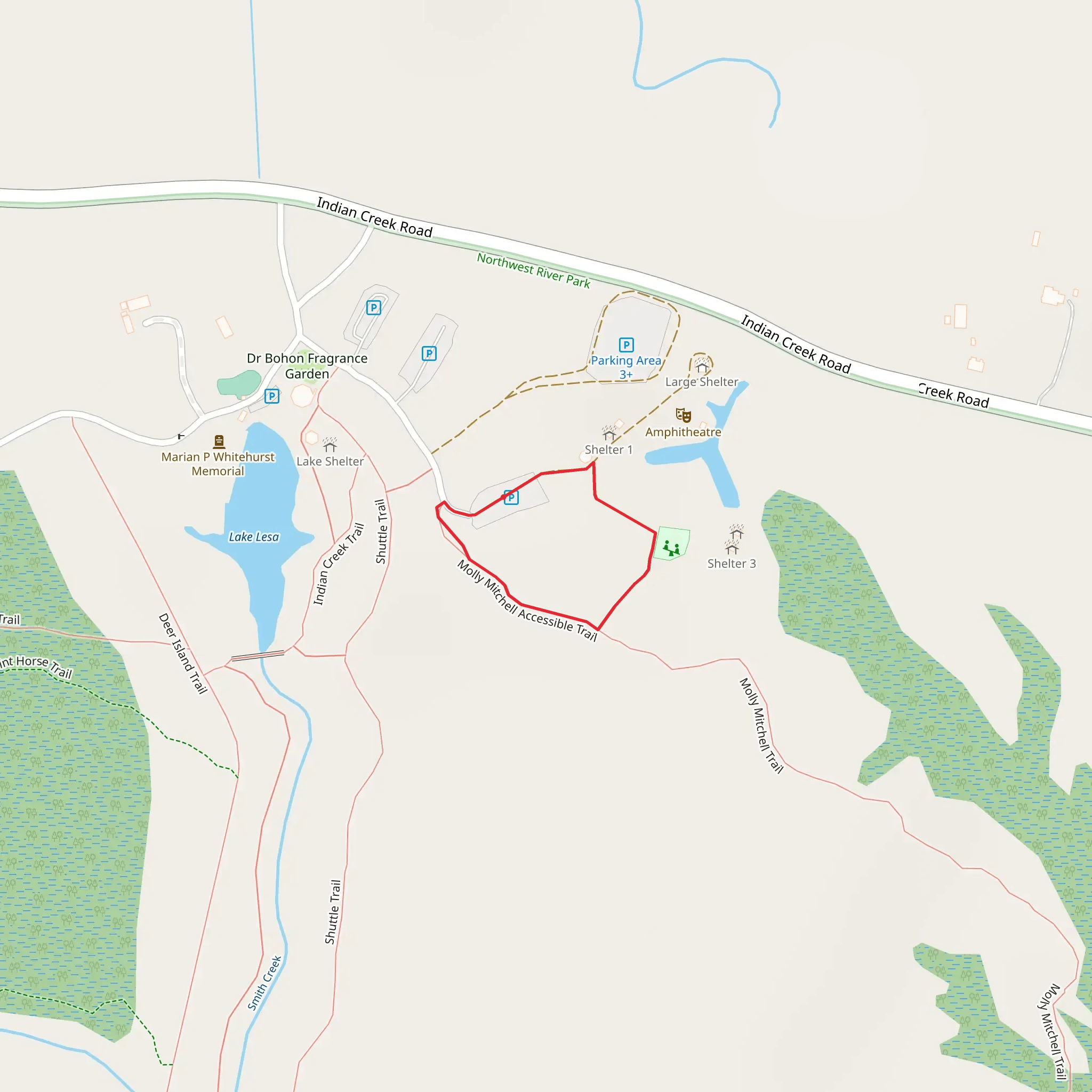 Molly Mitchell Handicap Loop Trail mobile static map