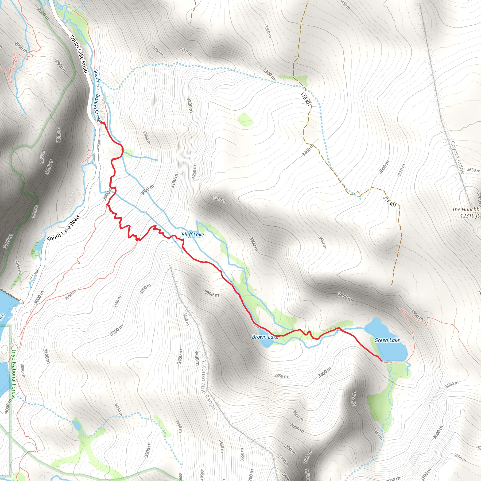 Green Lake and Brown Lake mobile static map