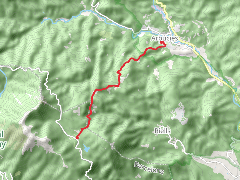 Arbucies - Santa Fe de Montseny PR C 204 mobile static map