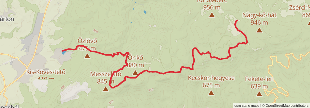 National Blue Trail - OKT stage 49 Map