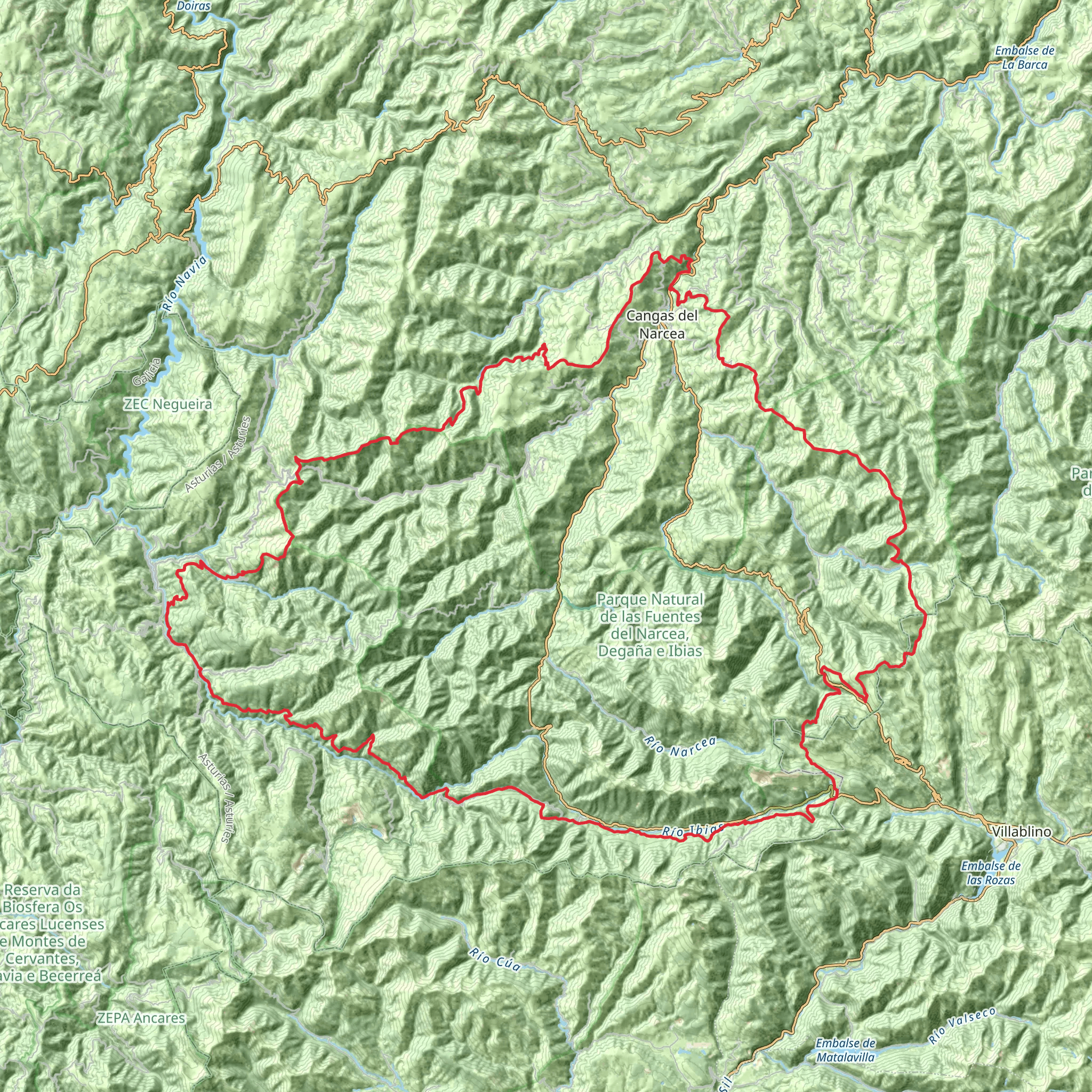 GR 203 Por donde Camina el Oso - Asturias mobile static map