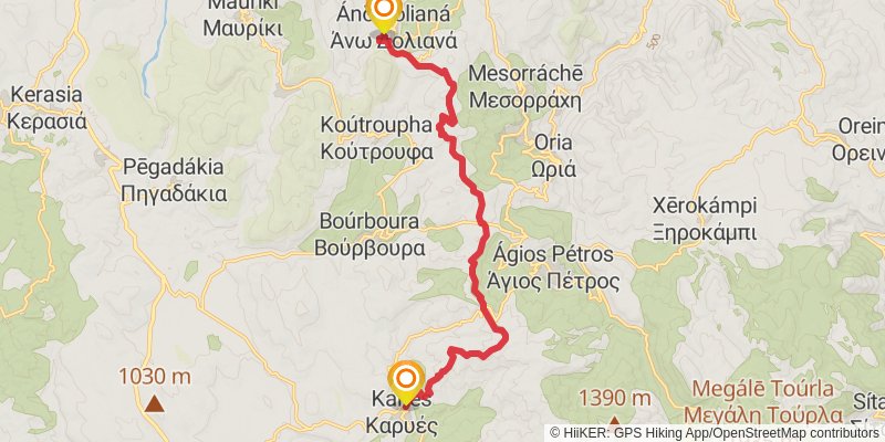 E4 - Peloponnes stage 9 Map