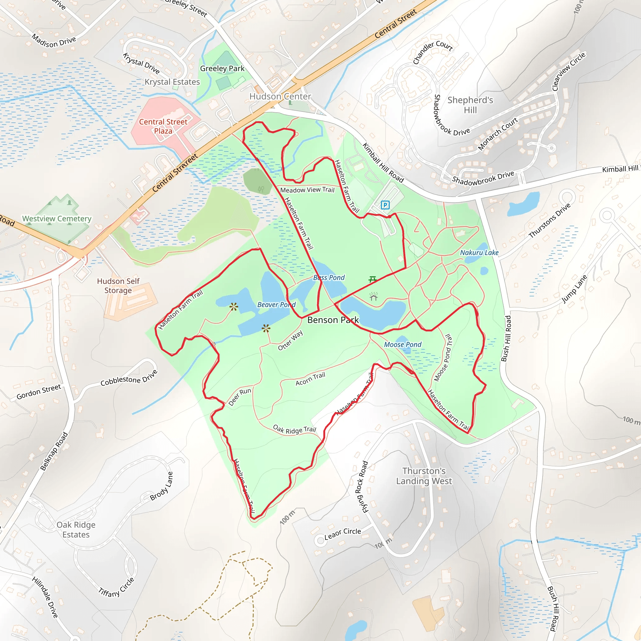 Beaver Pond and Swan Lake Loop Trail mobile static map