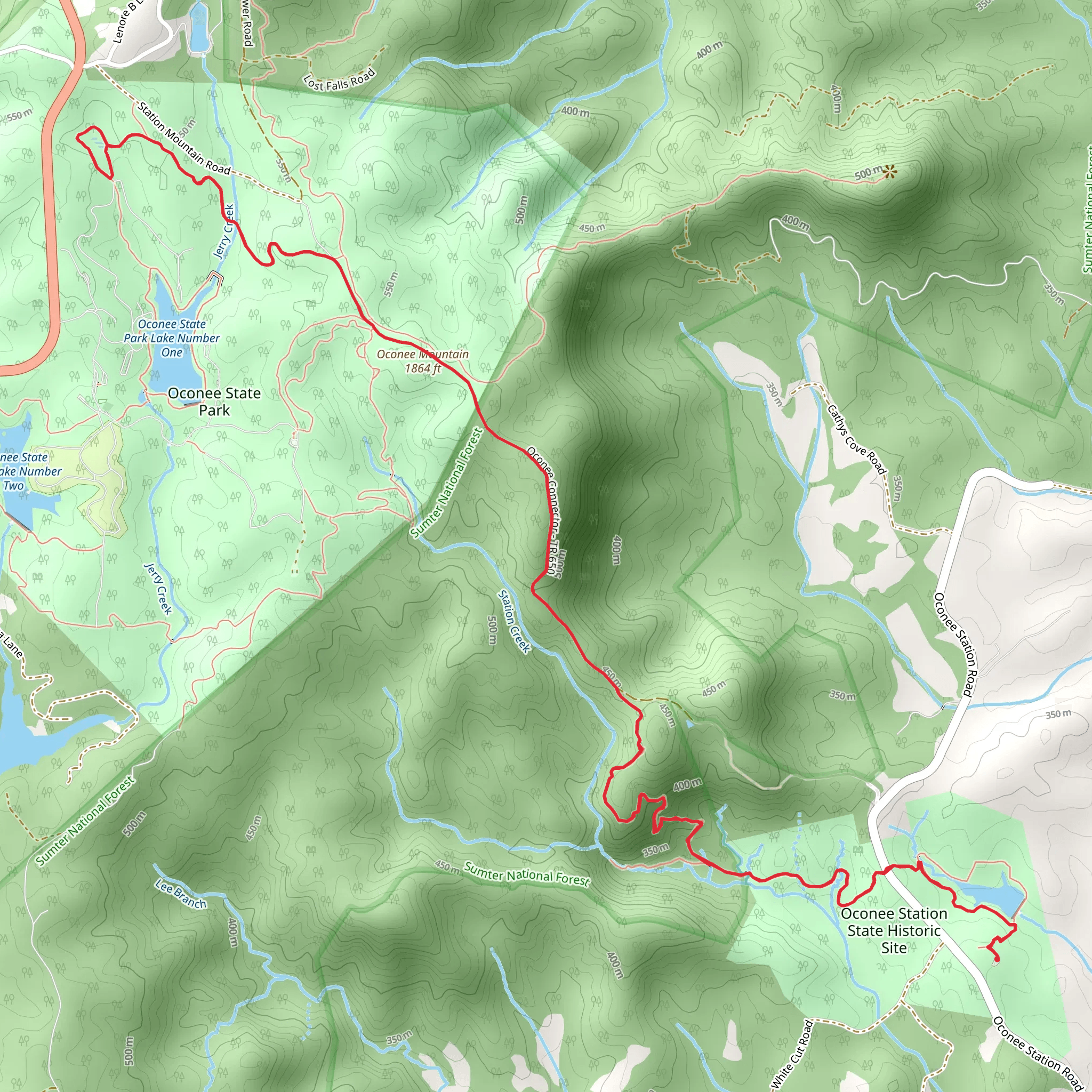 Oconee Connector Trail mobile static map