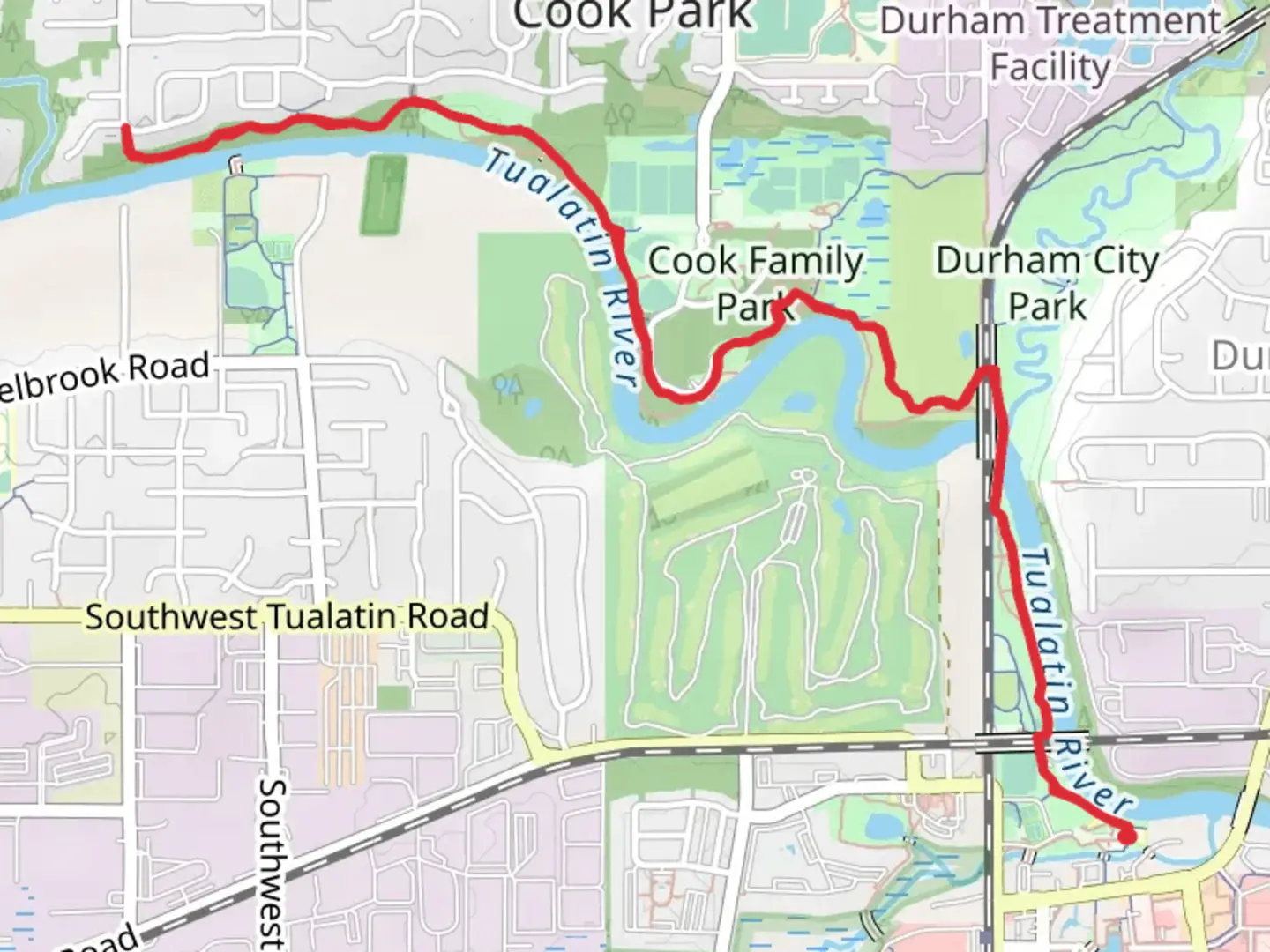 An image depicting the trail Tualatin River Greenway Trail and its surrounding area.