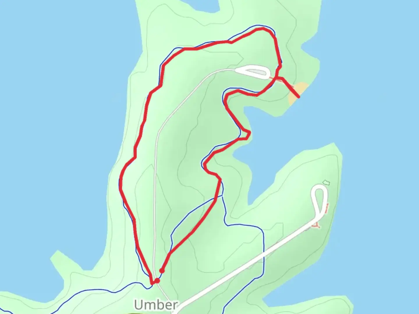 An image depicting the trail Umber Ridge Loop Trail and its surrounding area.