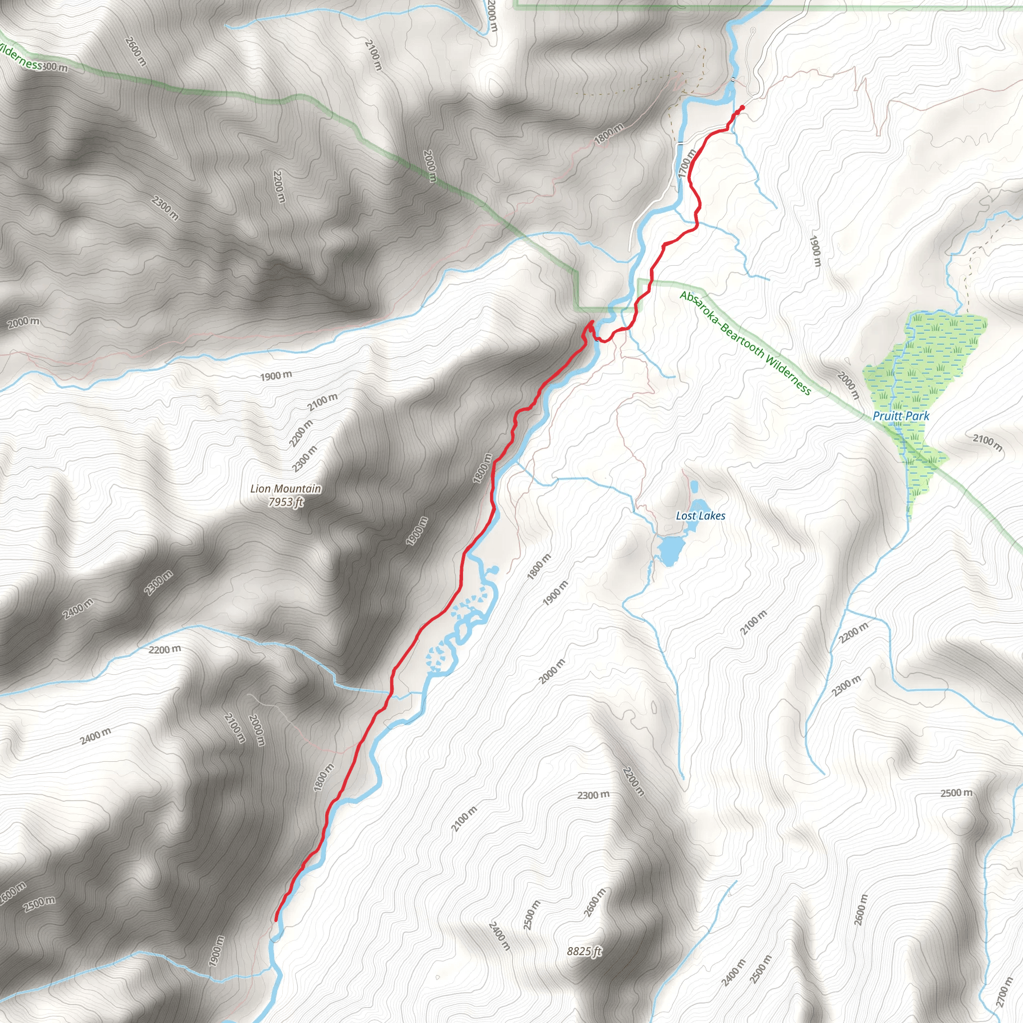 West Boulder River Trail mobile static map